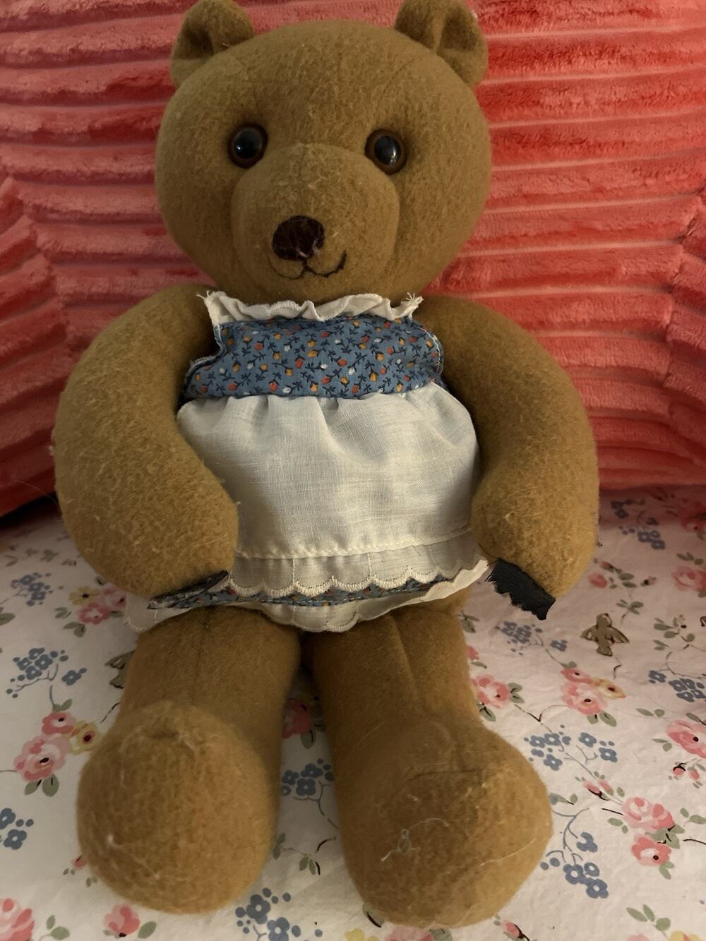 Vintage 1981 Fisher-Price Mama Bear (#248) Plush Stuffed Animal Toy Collectible